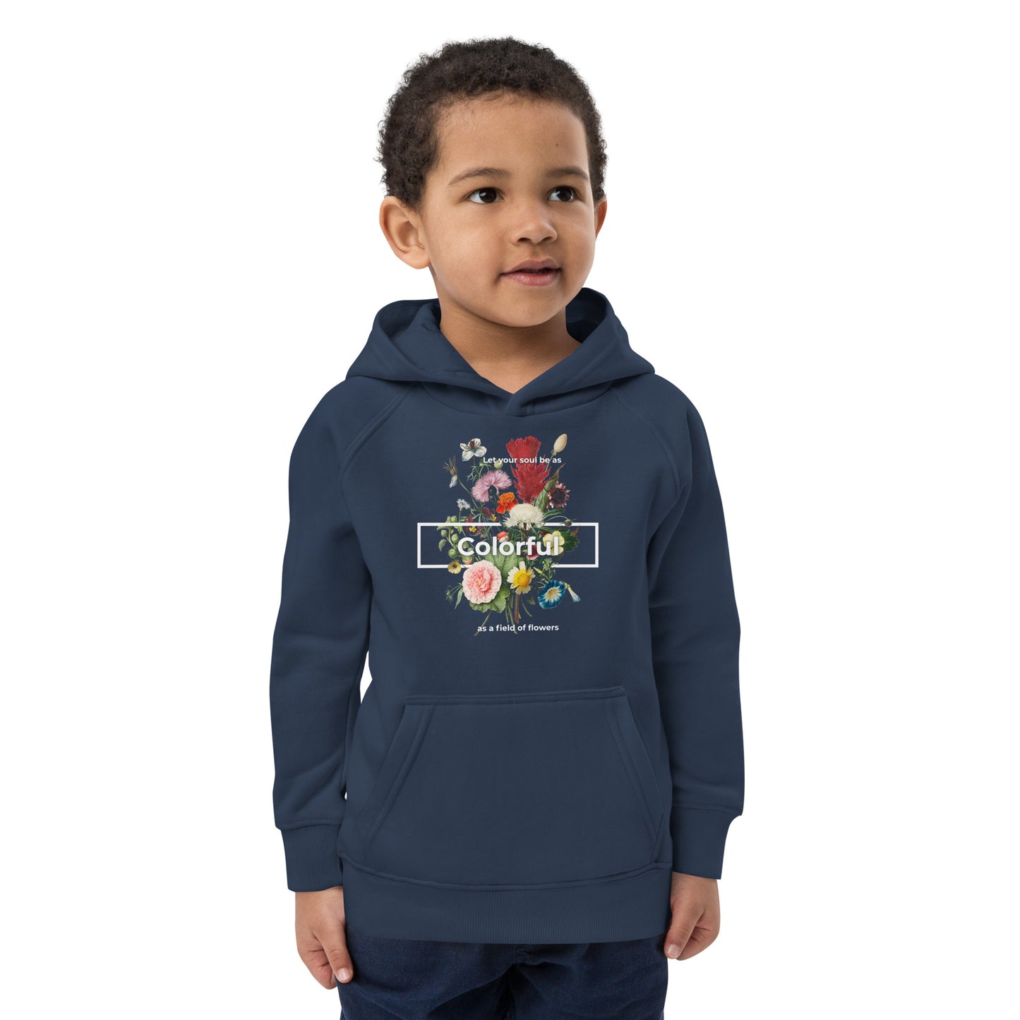 Floral Print Kids eco hoodie