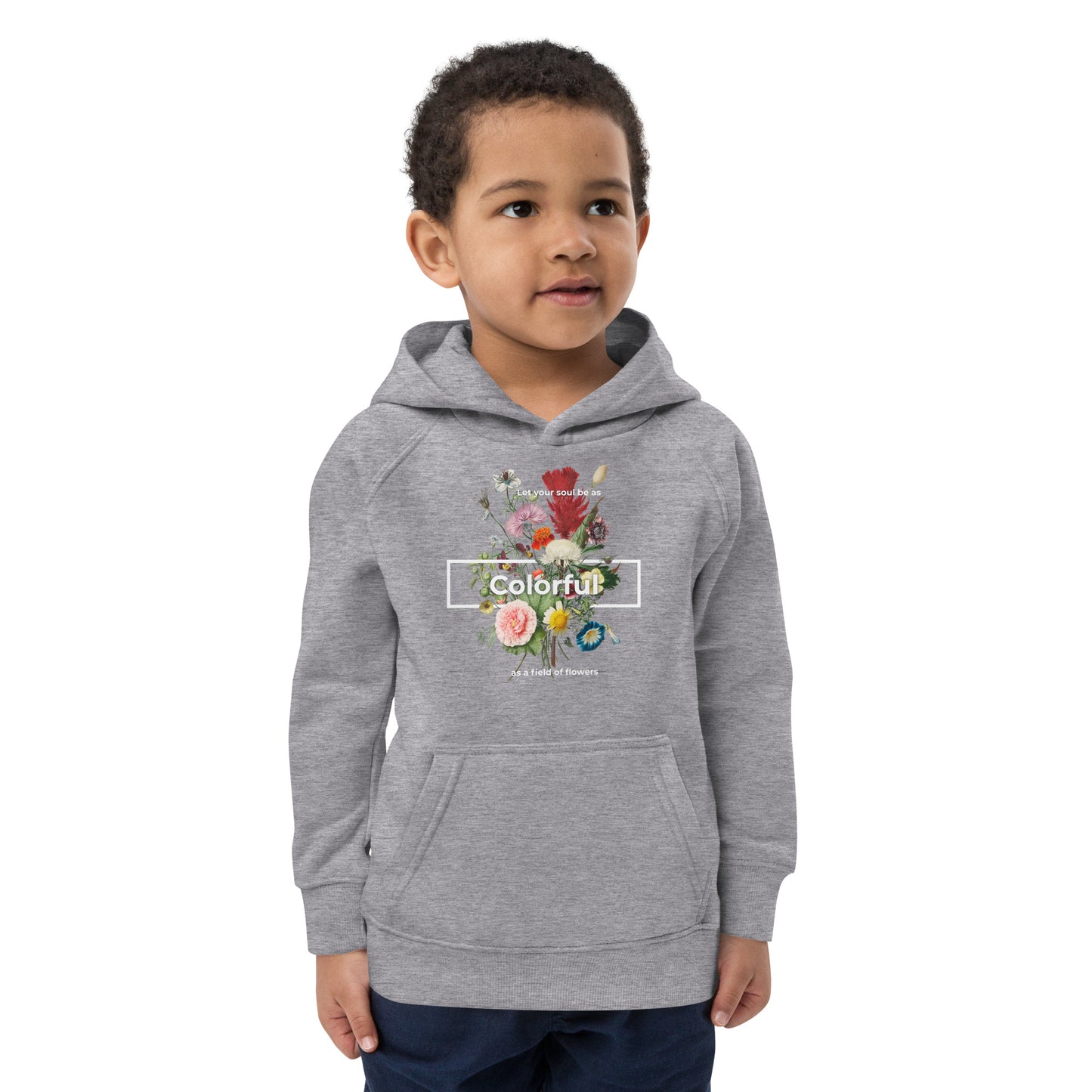 Floral Print Kids eco hoodie