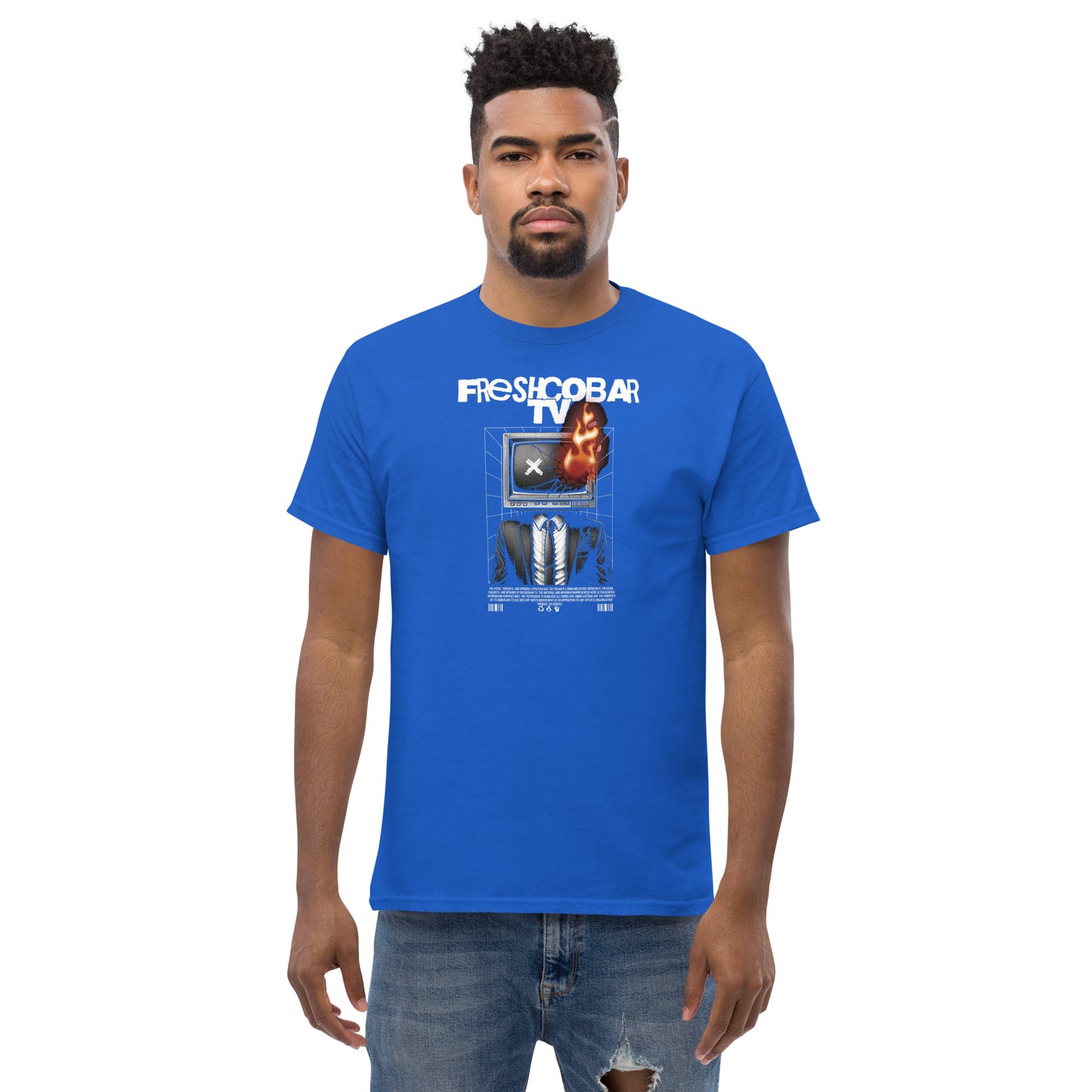 Freshcobar Flame TV table Unisex classic tee