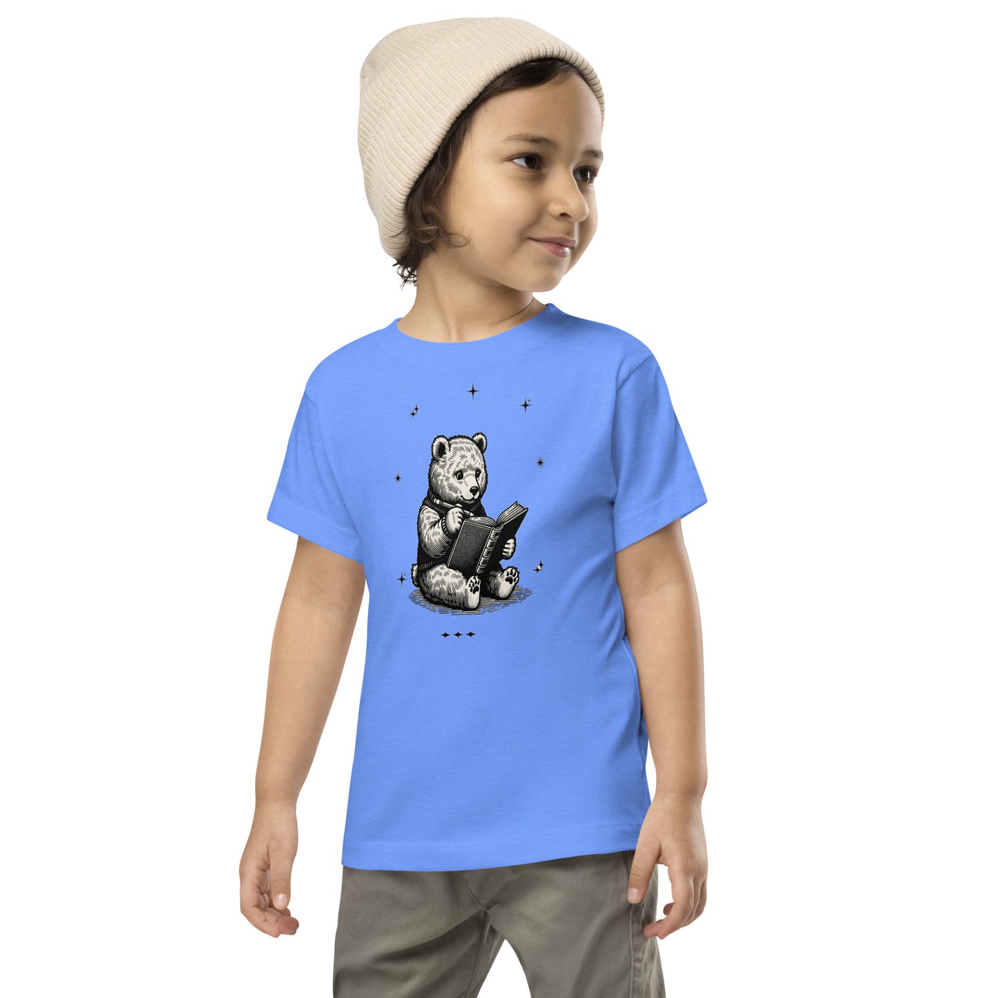 Toddler Reading Bear Short Sleeve Tee