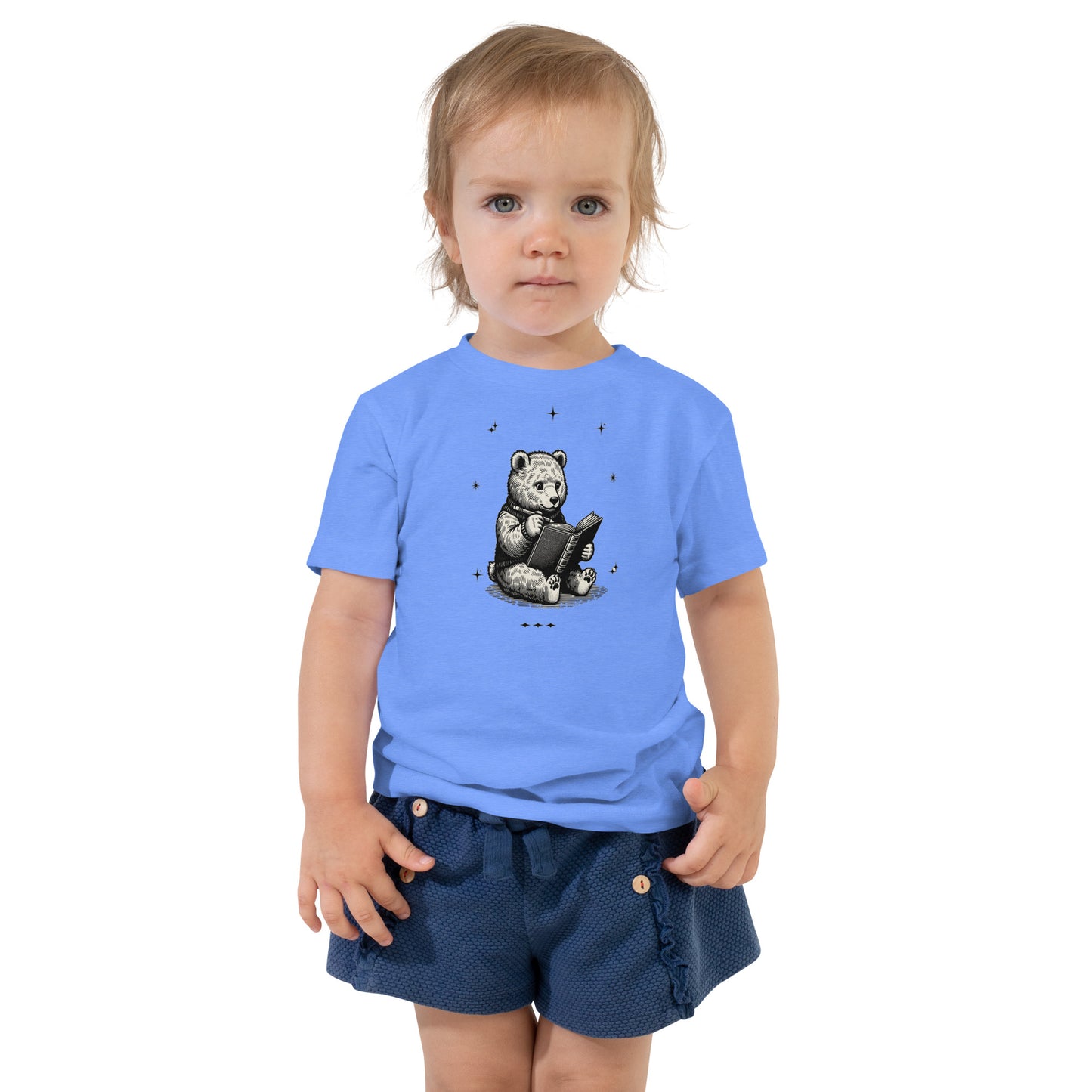 Toddler Reading Bear Short Sleeve Tee