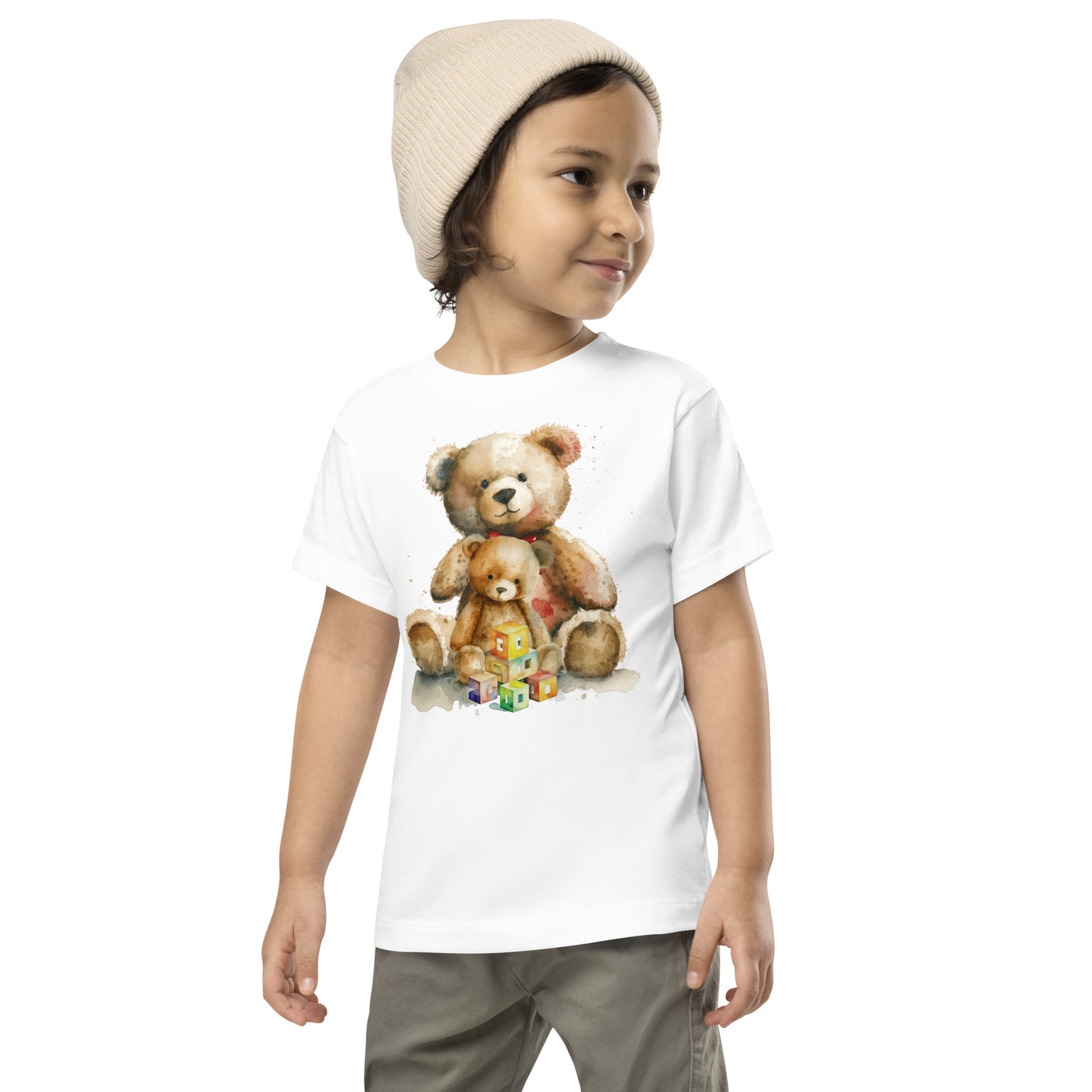 Toddler Two Teddy Bear Short Sleeve Tee