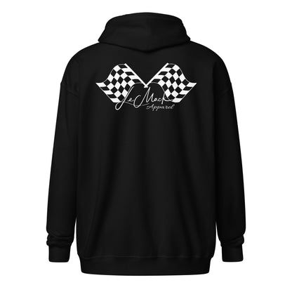 LeMack Apparel II (Racing) Flag Unisex heavy blend zip hoodie