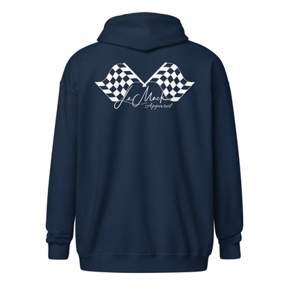 LeMack Apparel II (Racing) Flag Unisex heavy blend zip hoodie