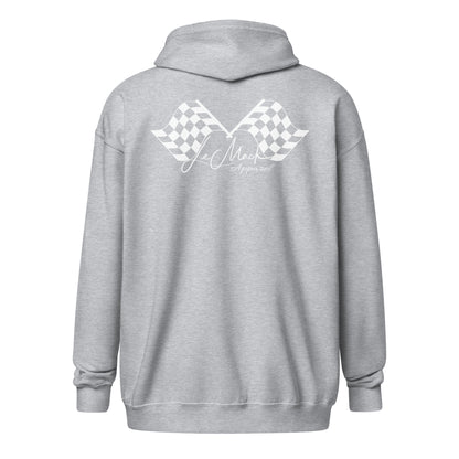 LeMack Apparel II (Racing) Flag Unisex heavy blend zip hoodie