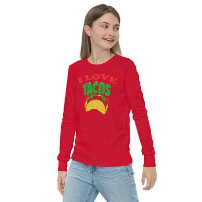 I love Tacos Youth long sleeve tee