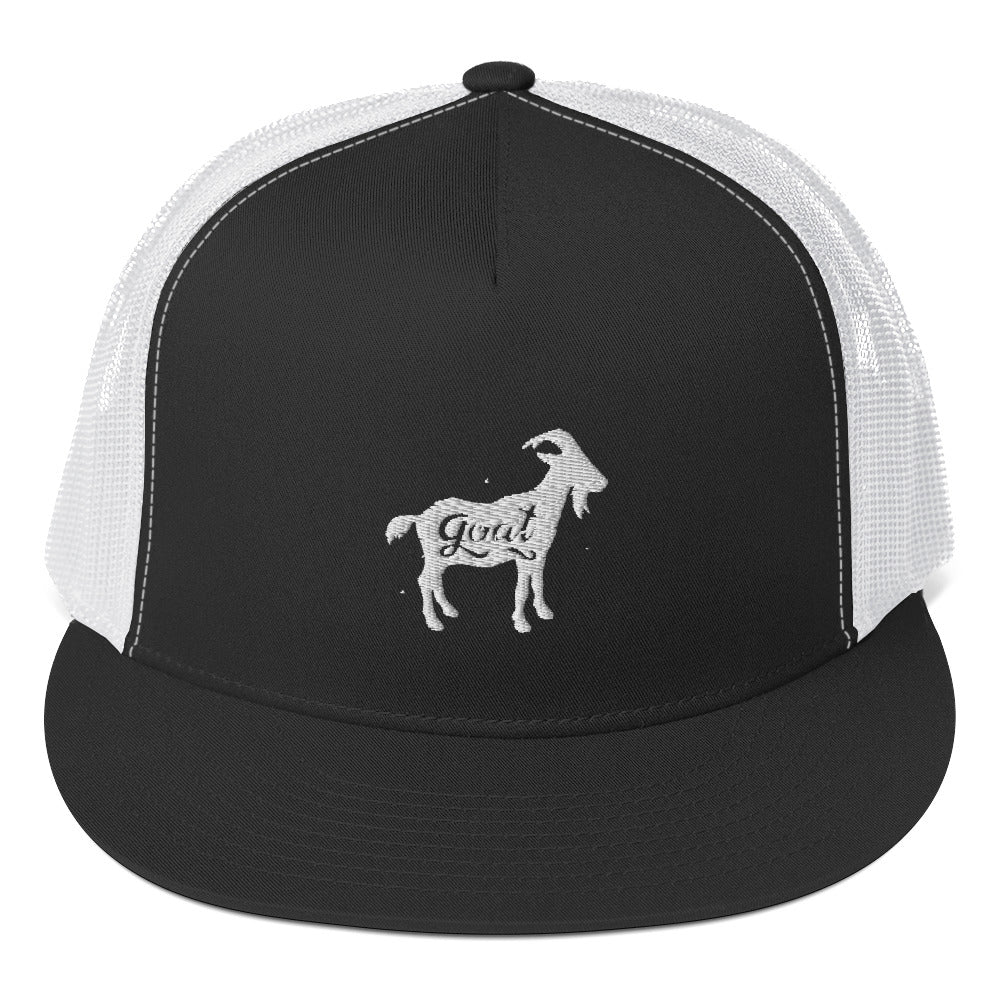 GOAT White Logo Trucker Cap - LeMack 