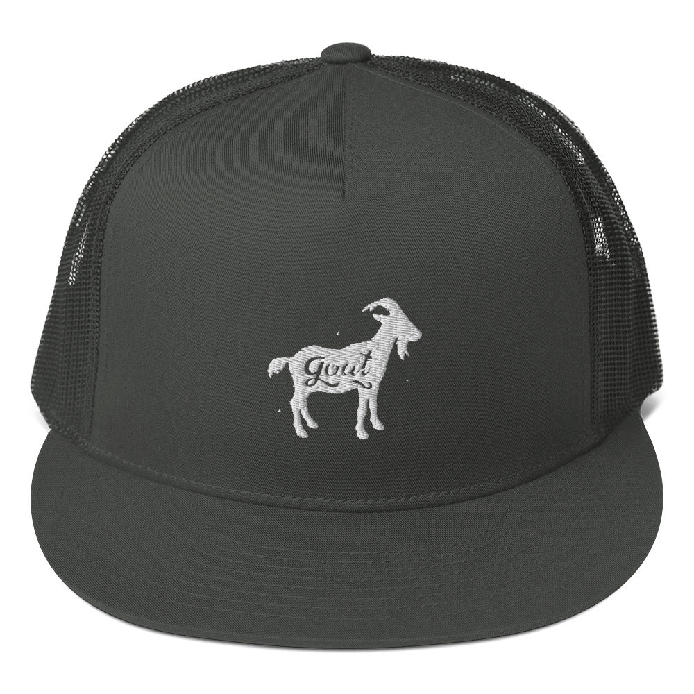 GOAT White Logo Trucker Cap - LeMack 