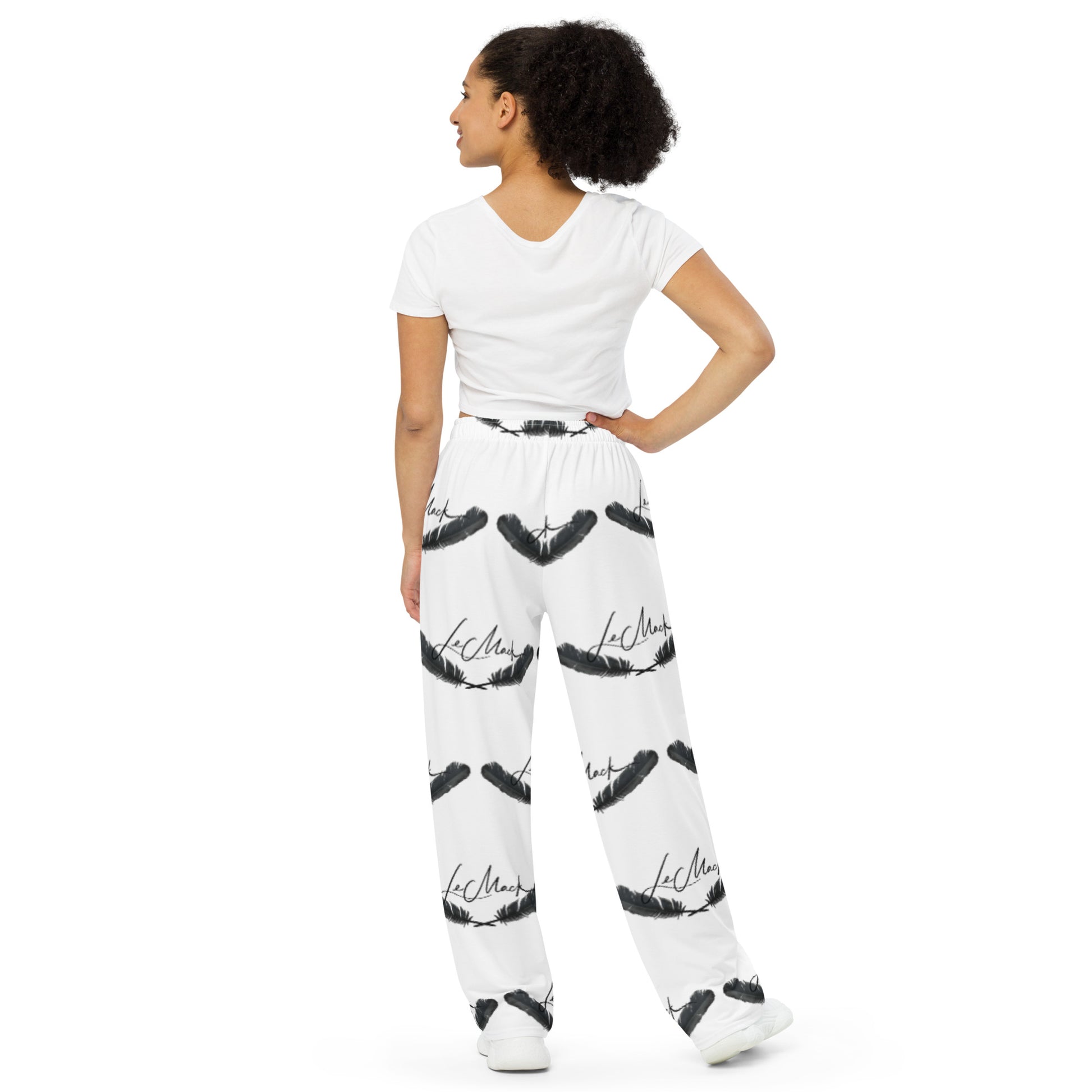 LeMack All-over print unisex wide-leg pants - LeMack 