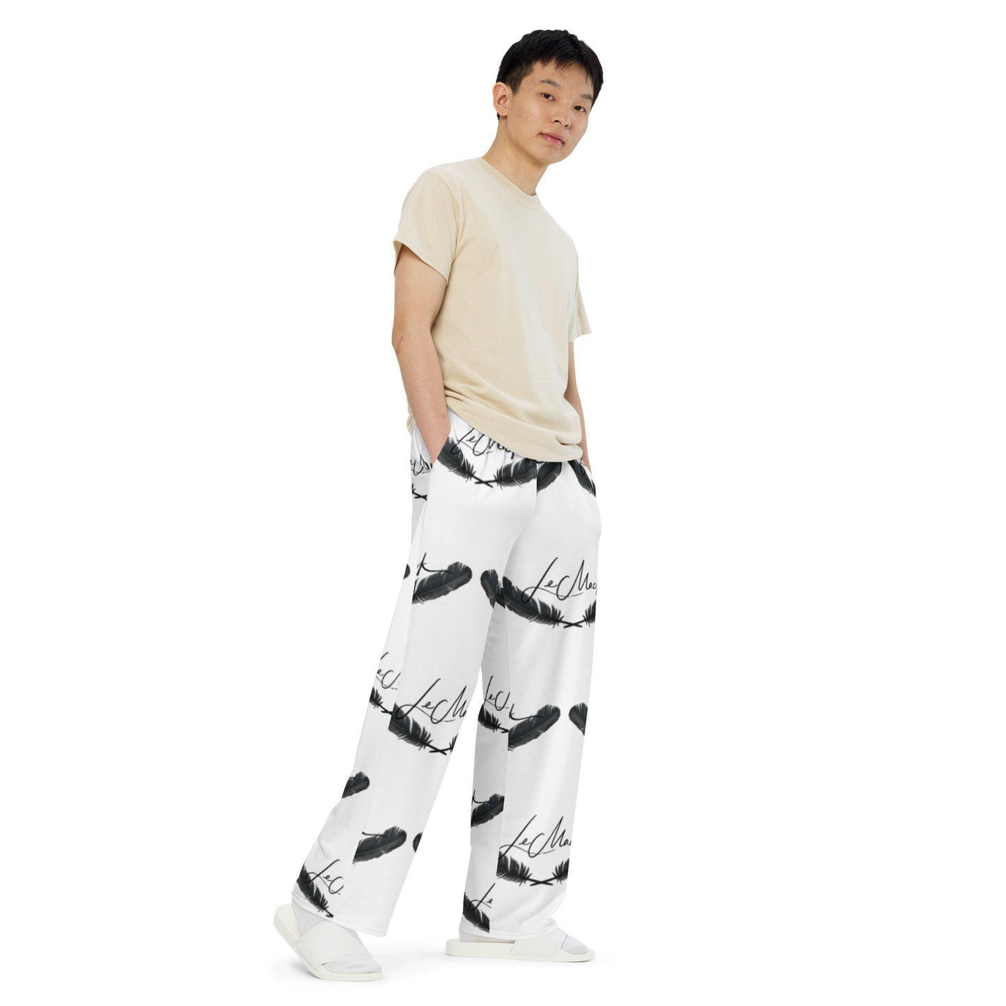 LeMack All-over print unisex wide-leg pants - LeMack 