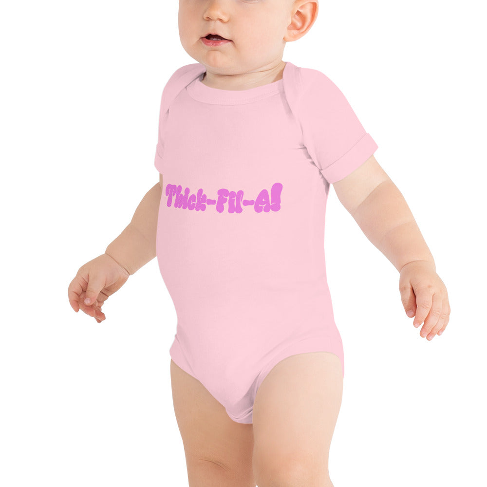 Thick Fil A Baby short sleeve one piece - LeMack 