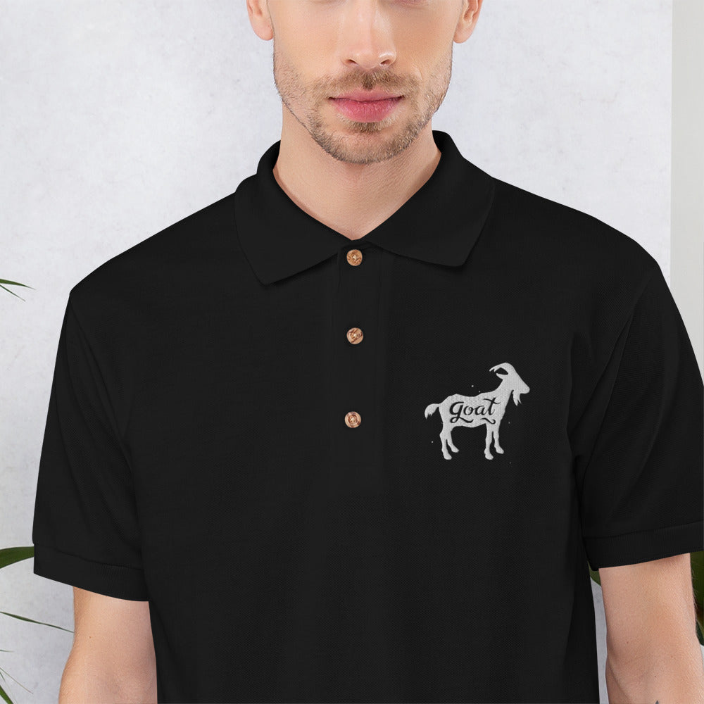 Embroidered GOAT Polo Shirt - LeMack 