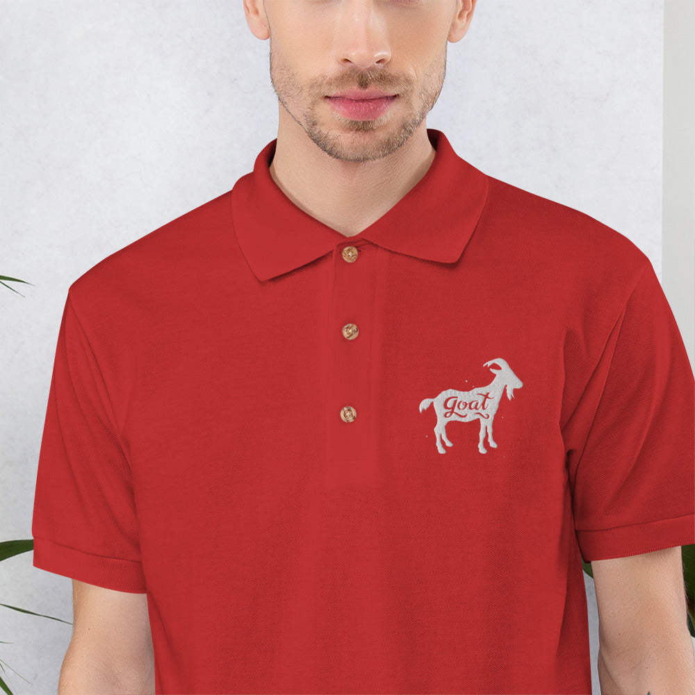 Embroidered GOAT Polo Shirt - LeMack 