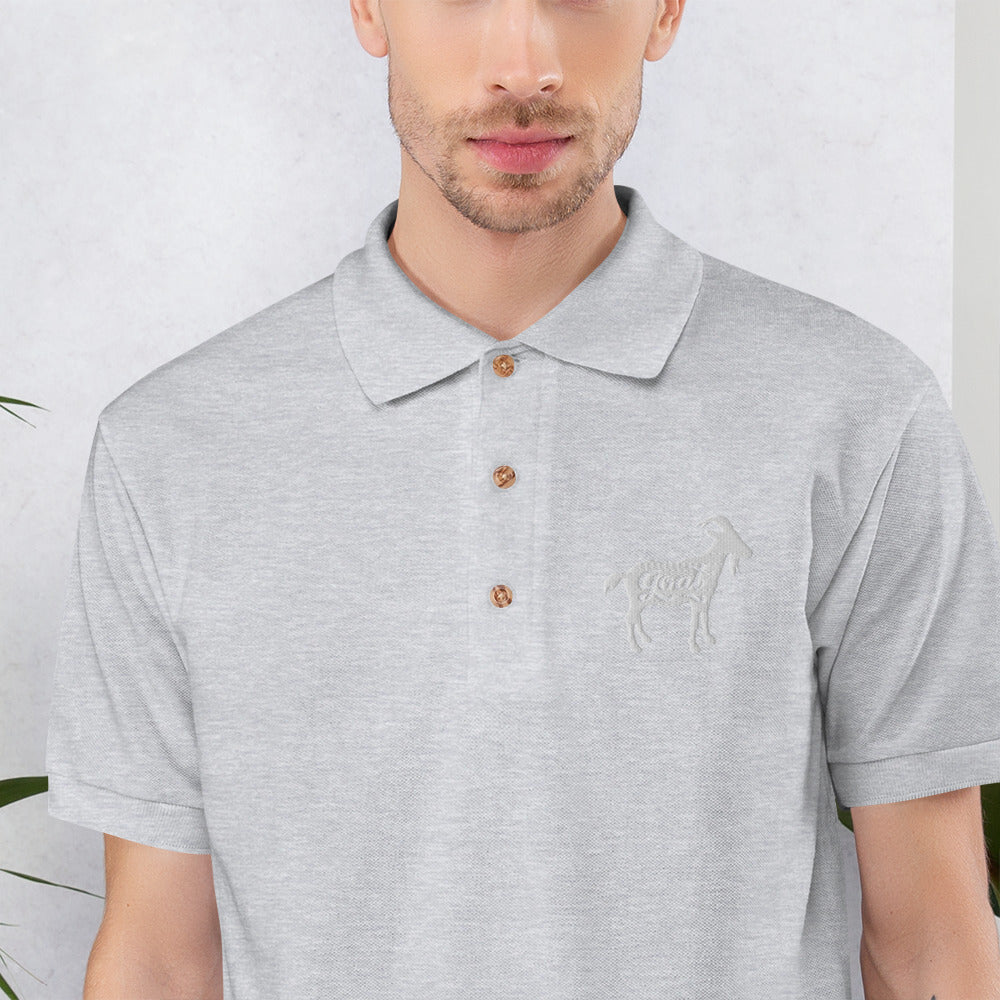 Embroidered GOAT Polo Shirt - LeMack 