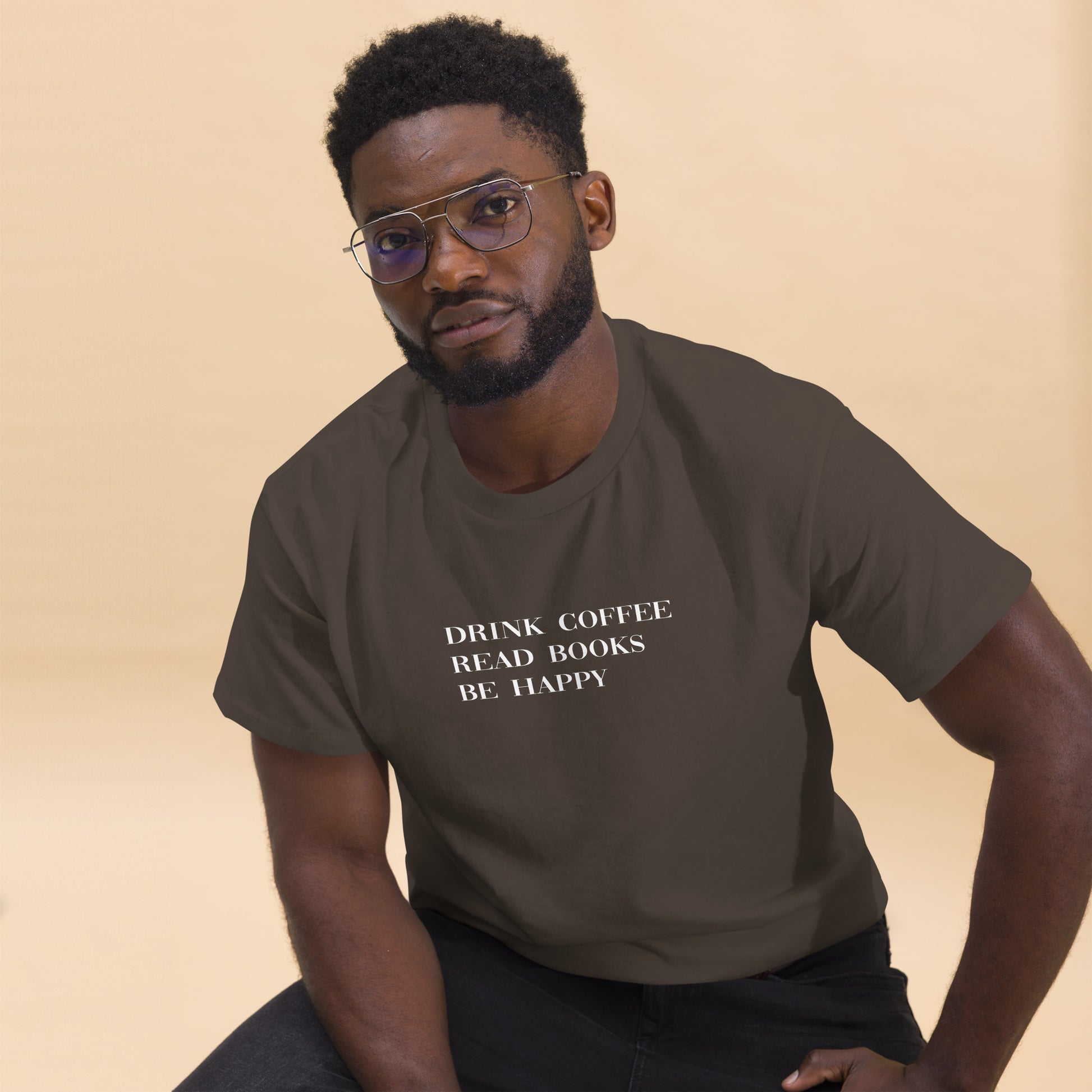 Drink Coffee Read Books Be Happy Men's classic tee - LeMack 