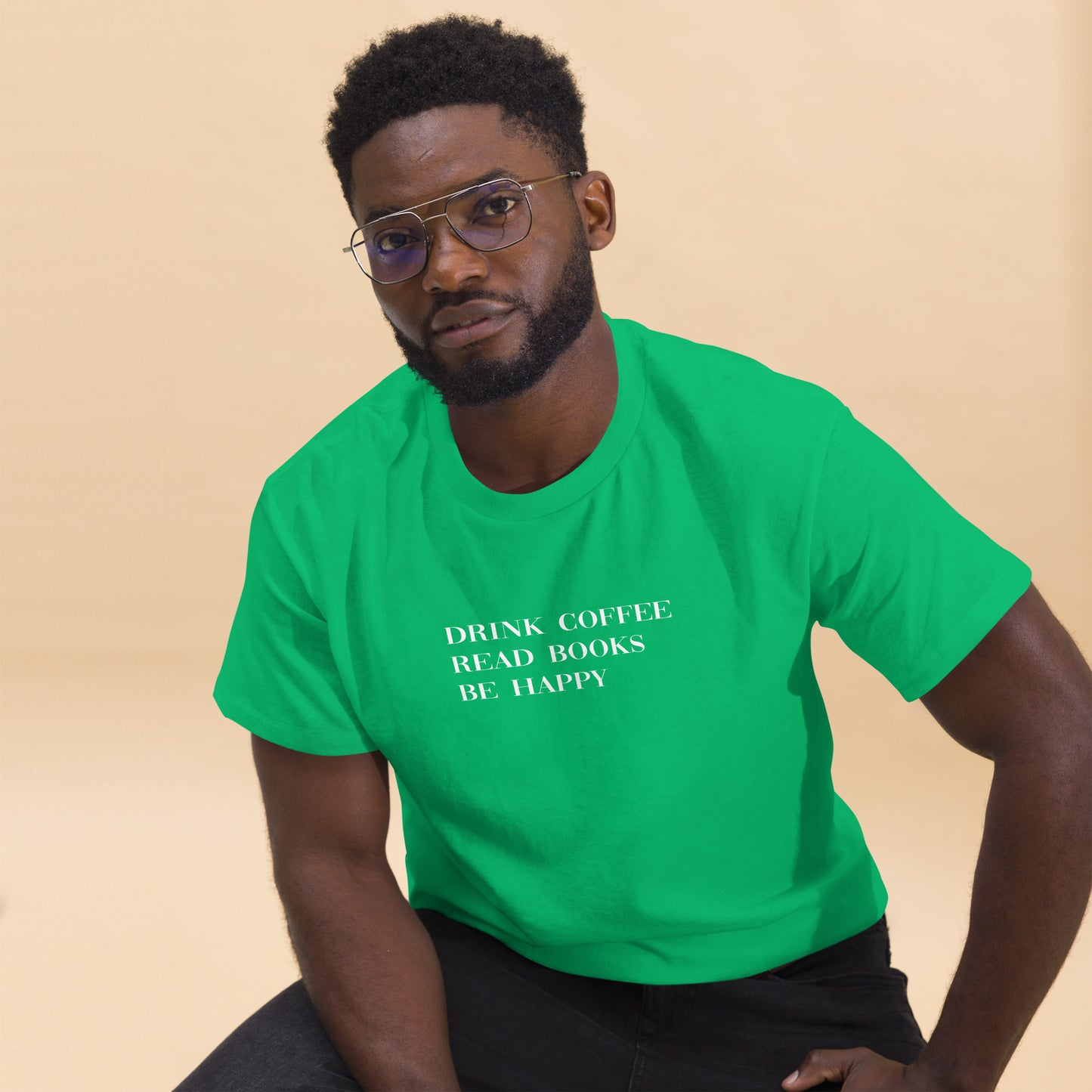 Drink Coffee Read Books Be Happy Men's classic tee - LeMack 