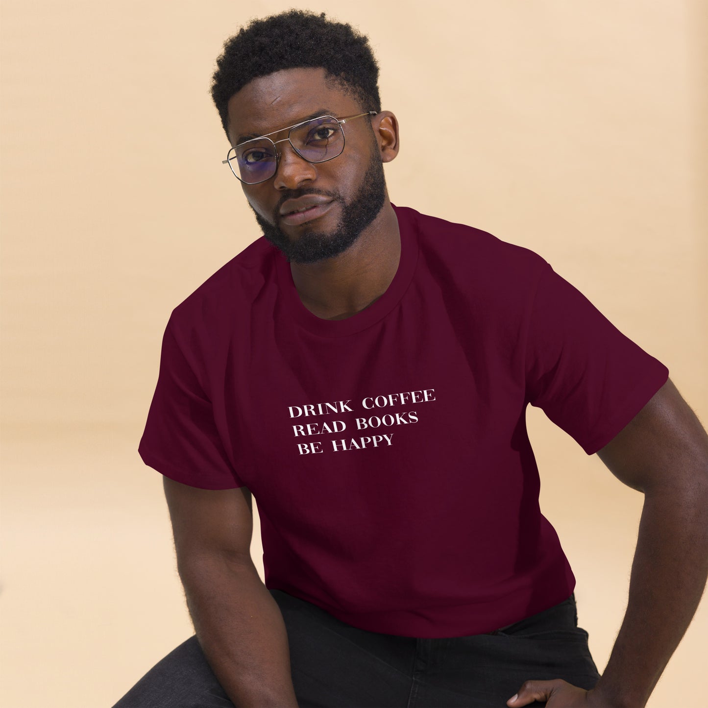 Drink Coffee Read Books Be Happy Men's classic tee - LeMack 