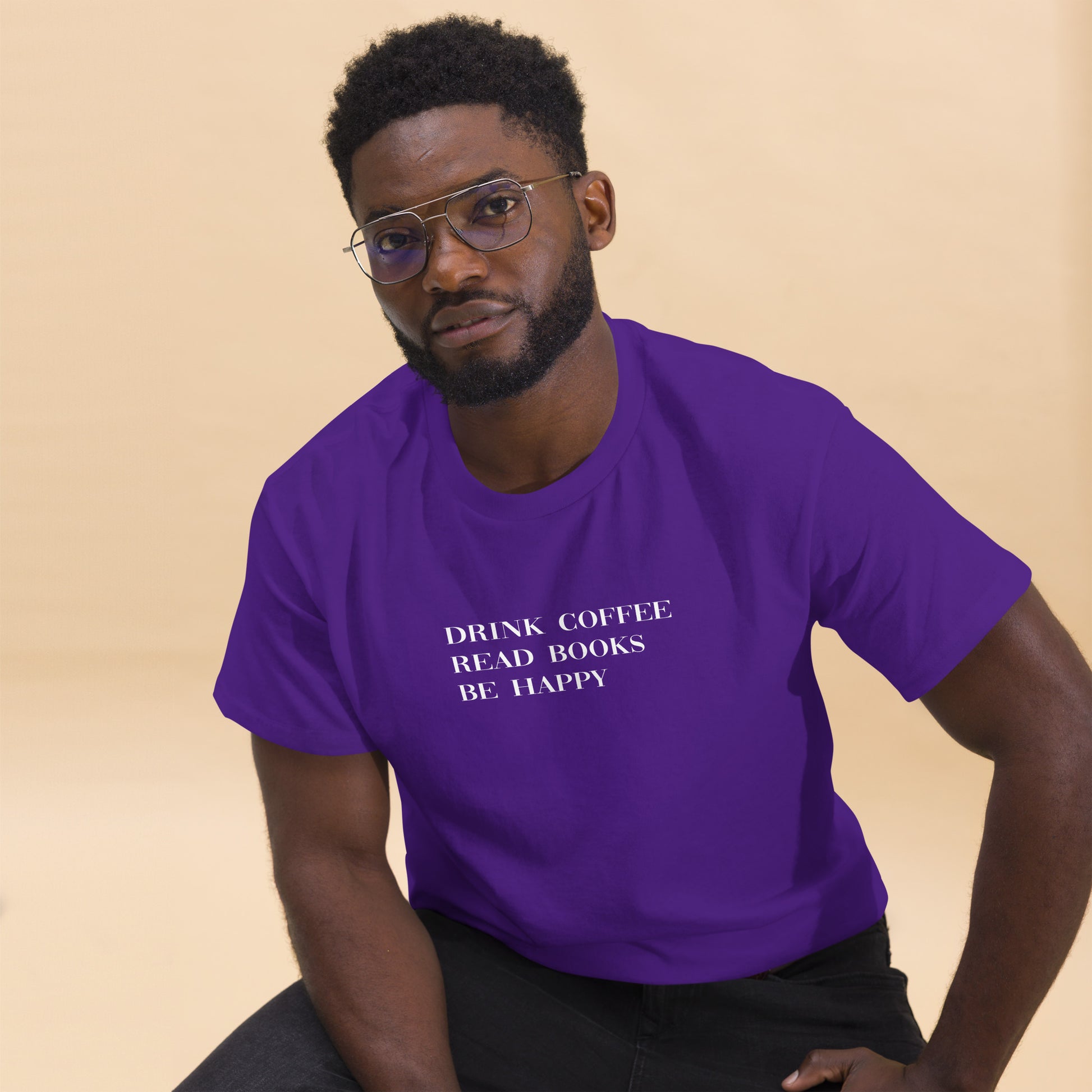 Drink Coffee Read Books Be Happy Men's classic tee - LeMack 