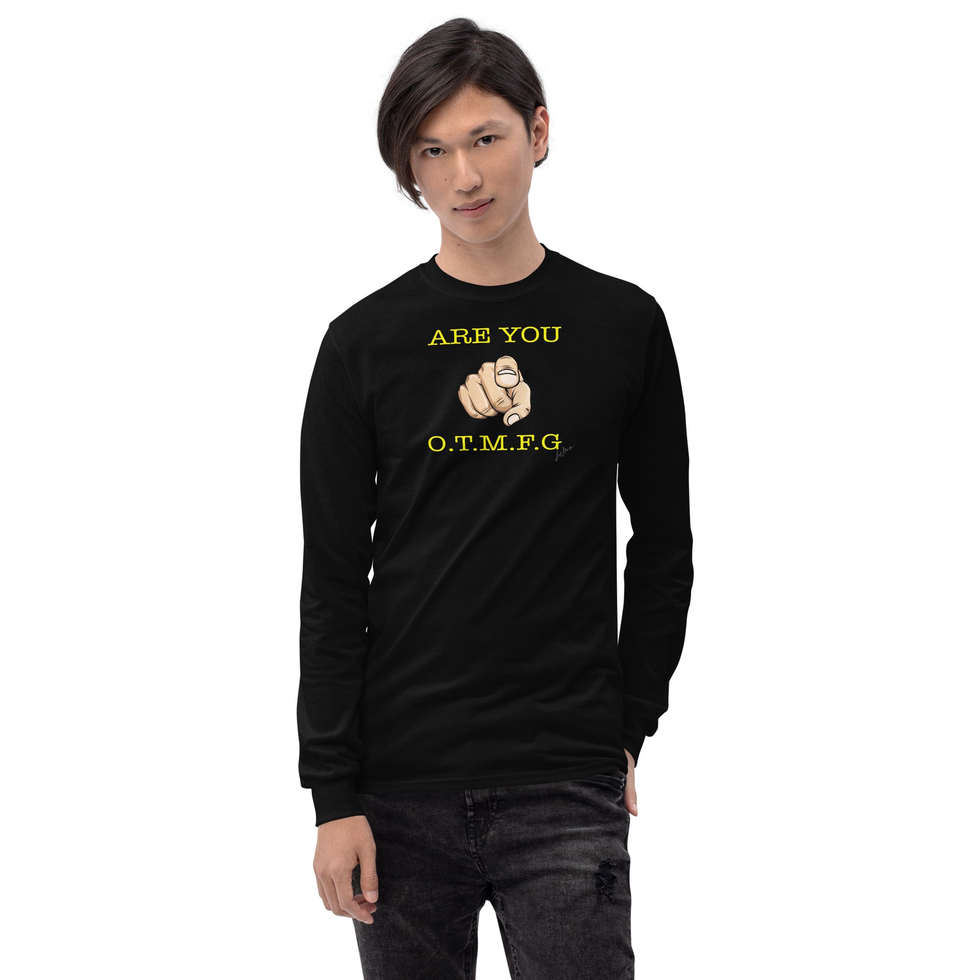 ARE YOU O.T.M.F.G Men’s Long Sleeve Shirt - LeMack 