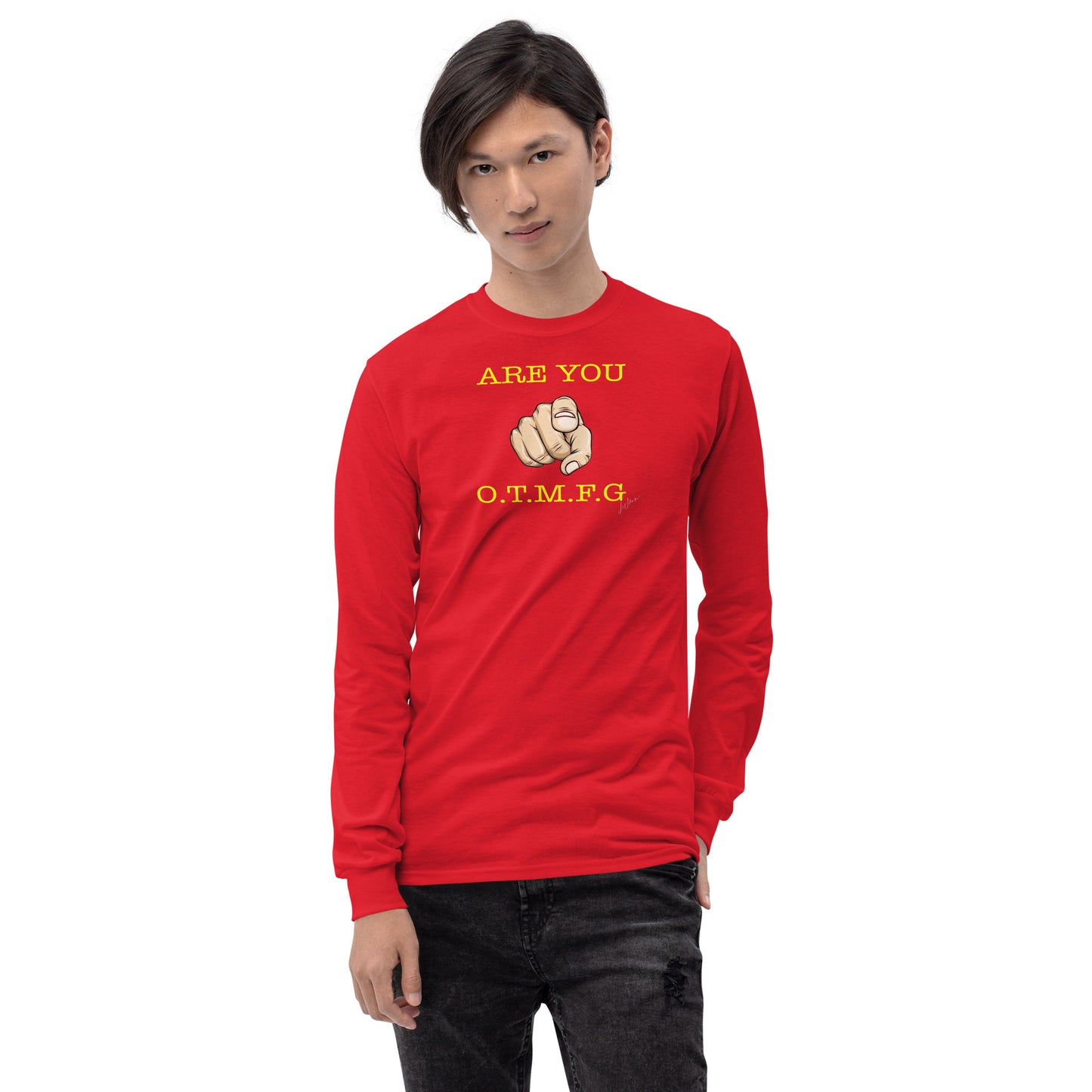 ARE YOU O.T.M.F.G Men’s Long Sleeve Shirt - LeMack 