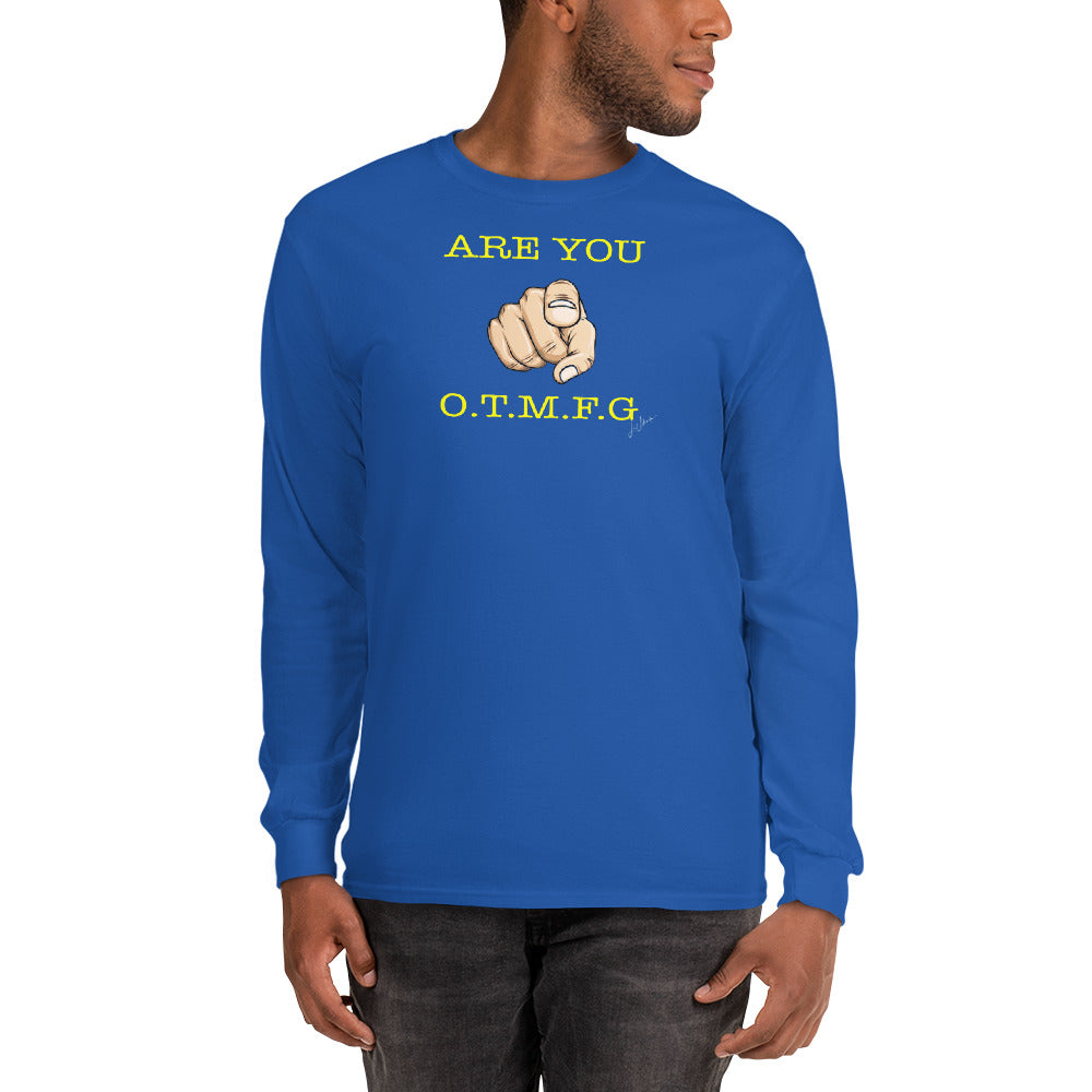 ARE YOU O.T.M.F.G Men’s Long Sleeve Shirt - LeMack 