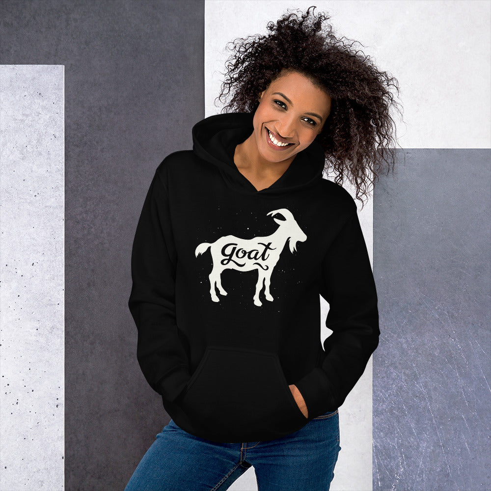 GOAT White Unisex Hoodie - LeMack 