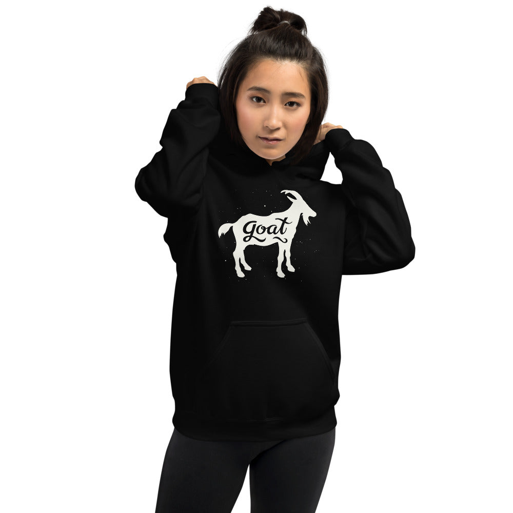 GOAT White Unisex Hoodie - LeMack 