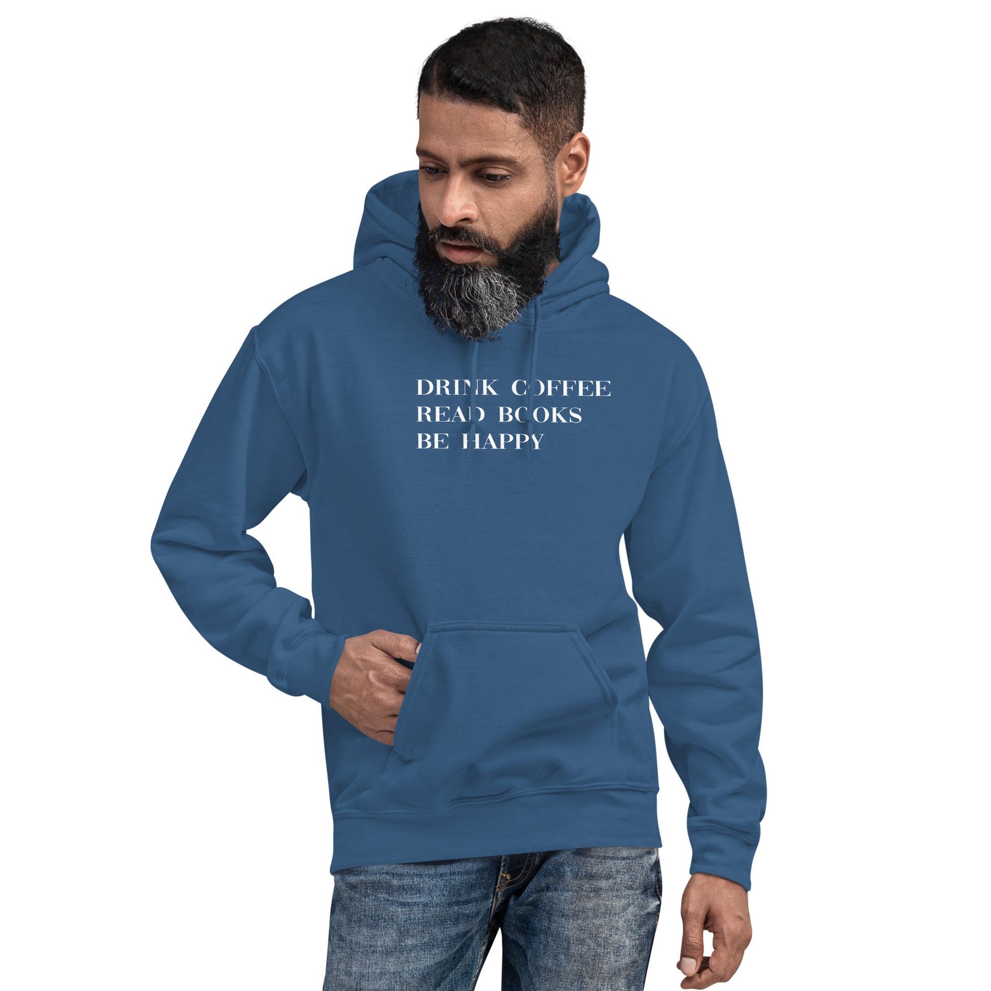 Drink Coffee Read Books Be Happy Unisex Hoodie - LeMack 