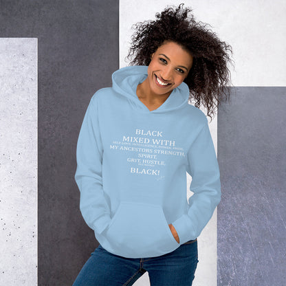 Black Mixed with Hustle Unisex Hoodie - LeMack 