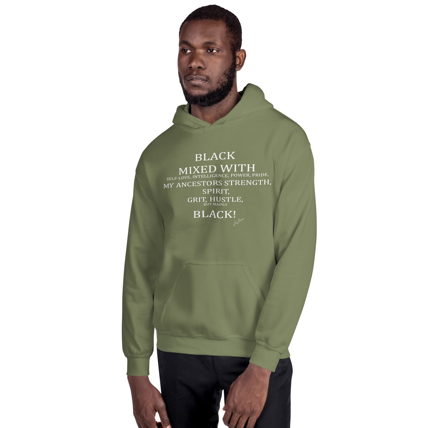 Black Mixed Unisex Hoodie - LeMack 