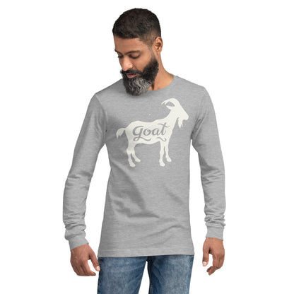 GOAT White Unisex Long Sleeve Tee - LeMack 