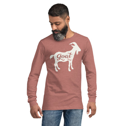 GOAT White Unisex Long Sleeve Tee - LeMack 