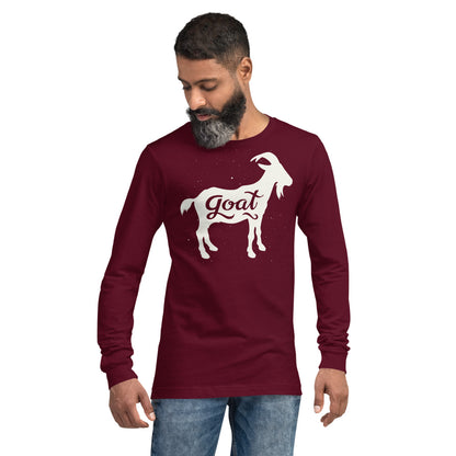 GOAT White Unisex Long Sleeve Tee - LeMack 