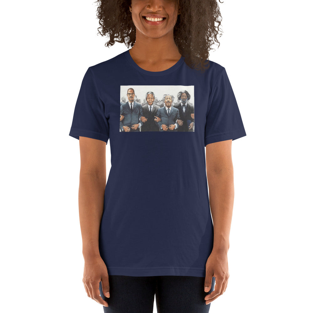 Malcolm, Martin Mandela Short-Sleeve Unisex T-Shirt - LeMack 