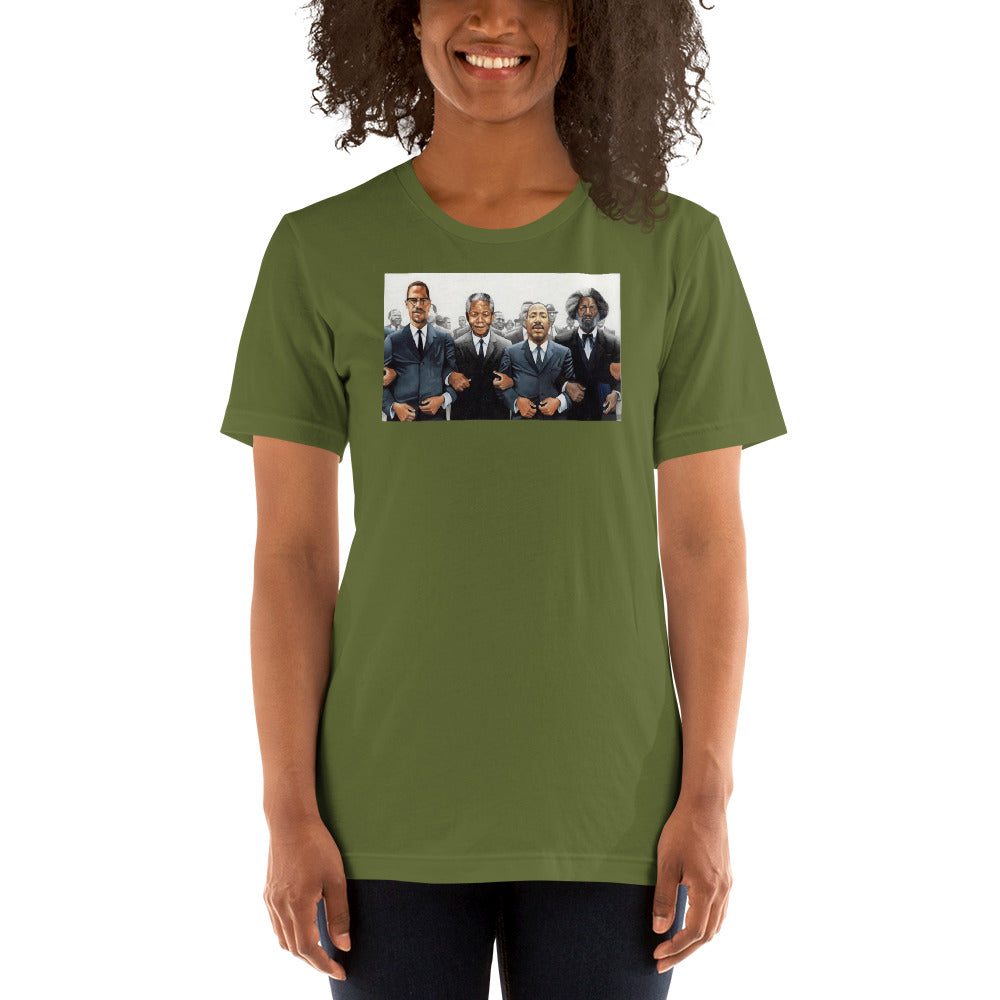 Malcolm, Martin Mandela Short-Sleeve Unisex T-Shirt - LeMack 