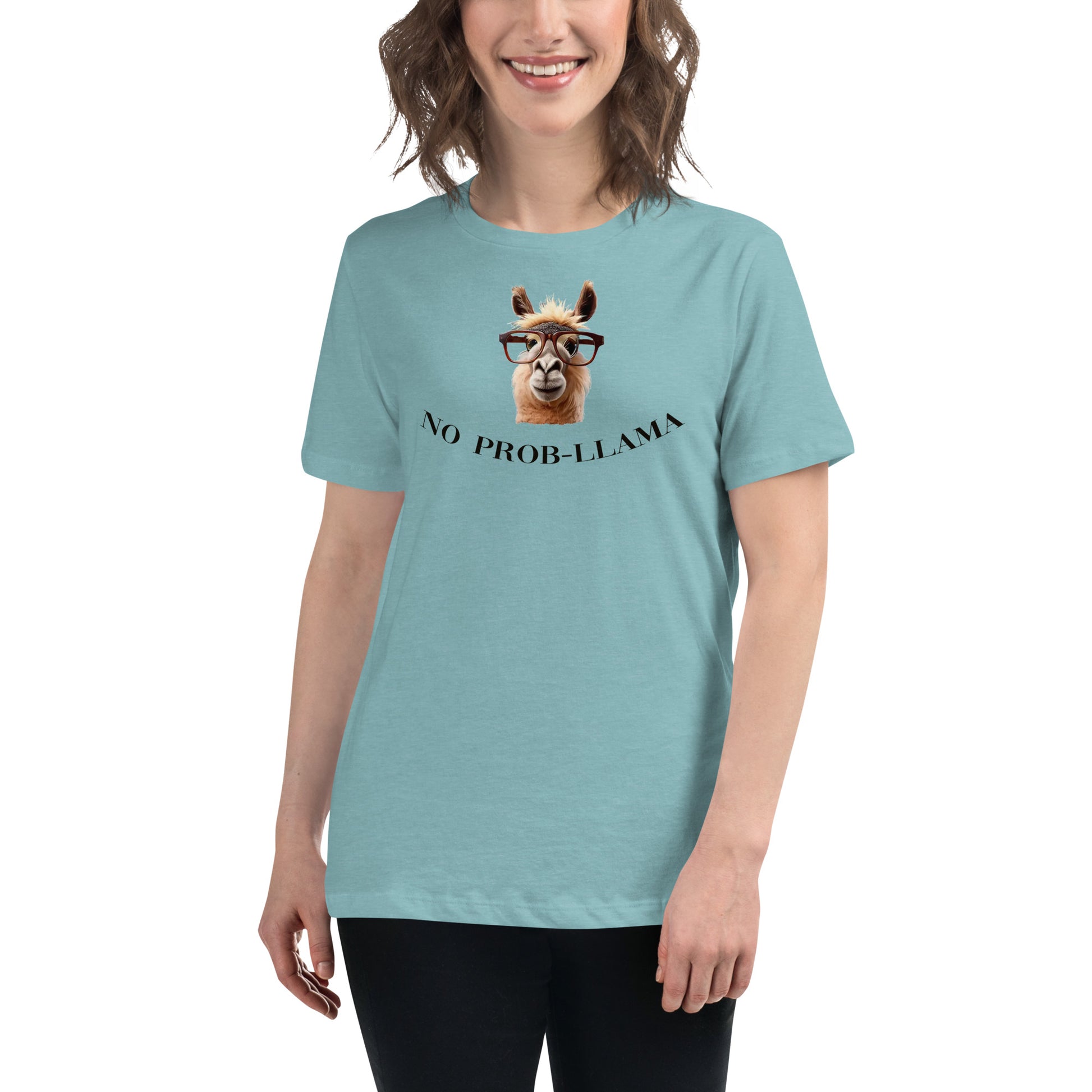 NO Prob LLAMA Women's Relaxed T-Shirt - LeMack 