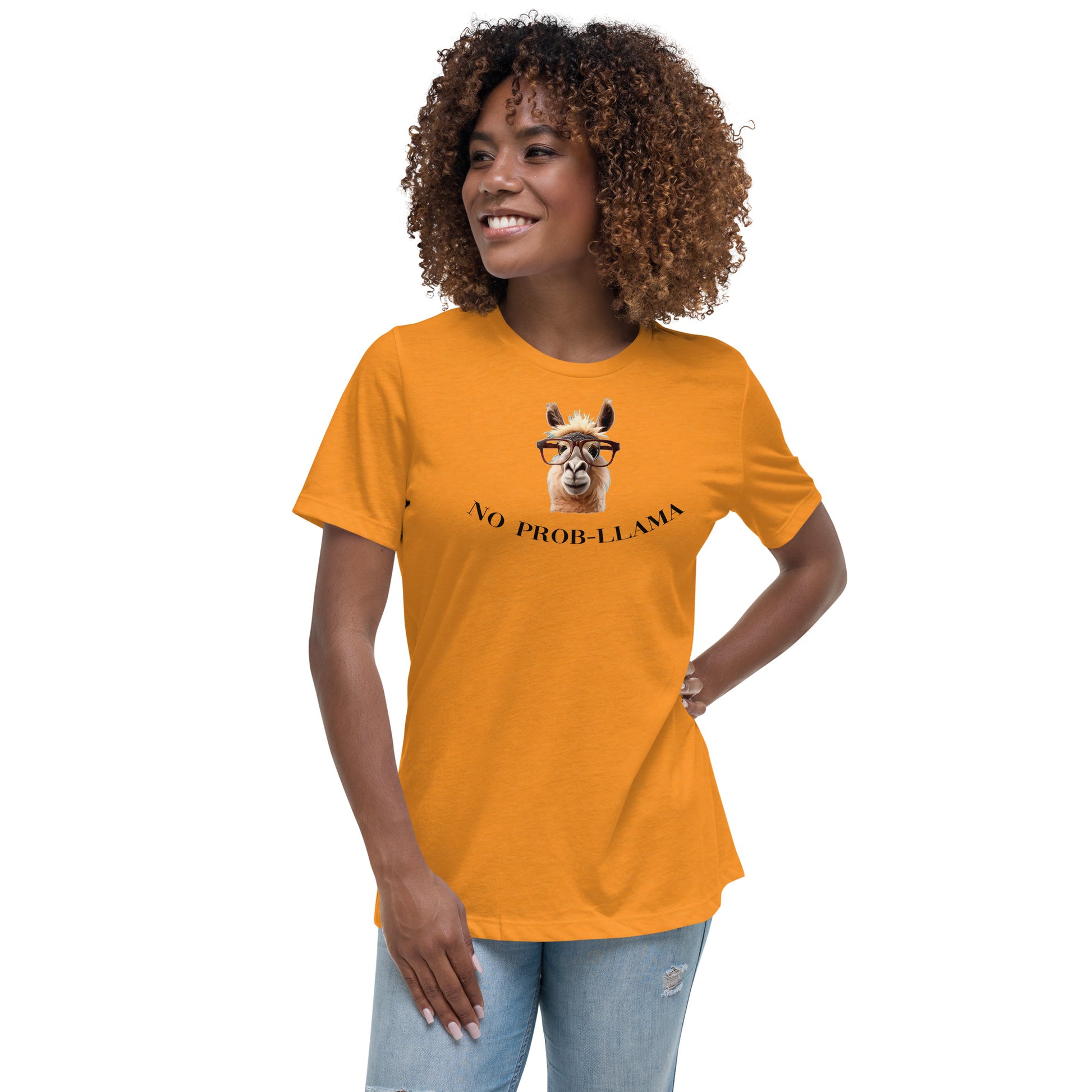 NO Prob LLAMA Women's Relaxed T-Shirt - LeMack 