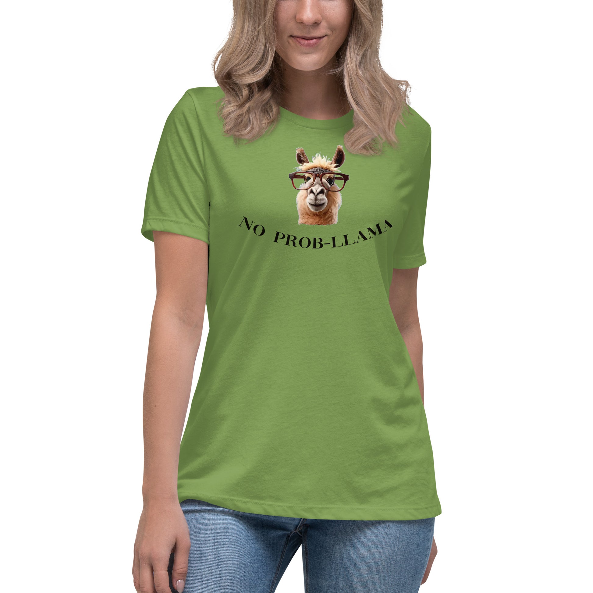 NO Prob LLAMA Women's Relaxed T-Shirt - LeMack 